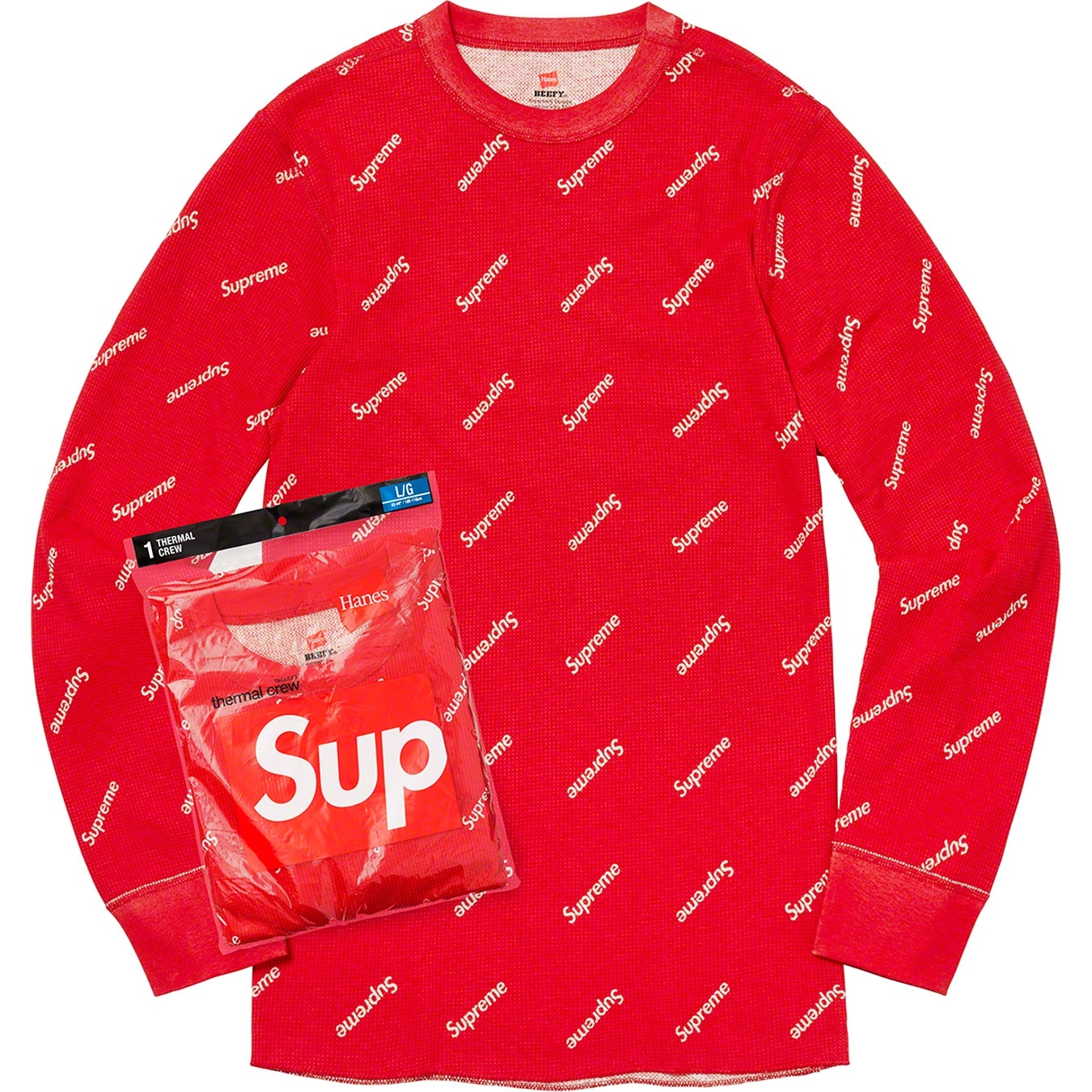Supreme®/Hanes® Thermal Crew (1 Pack) view 2